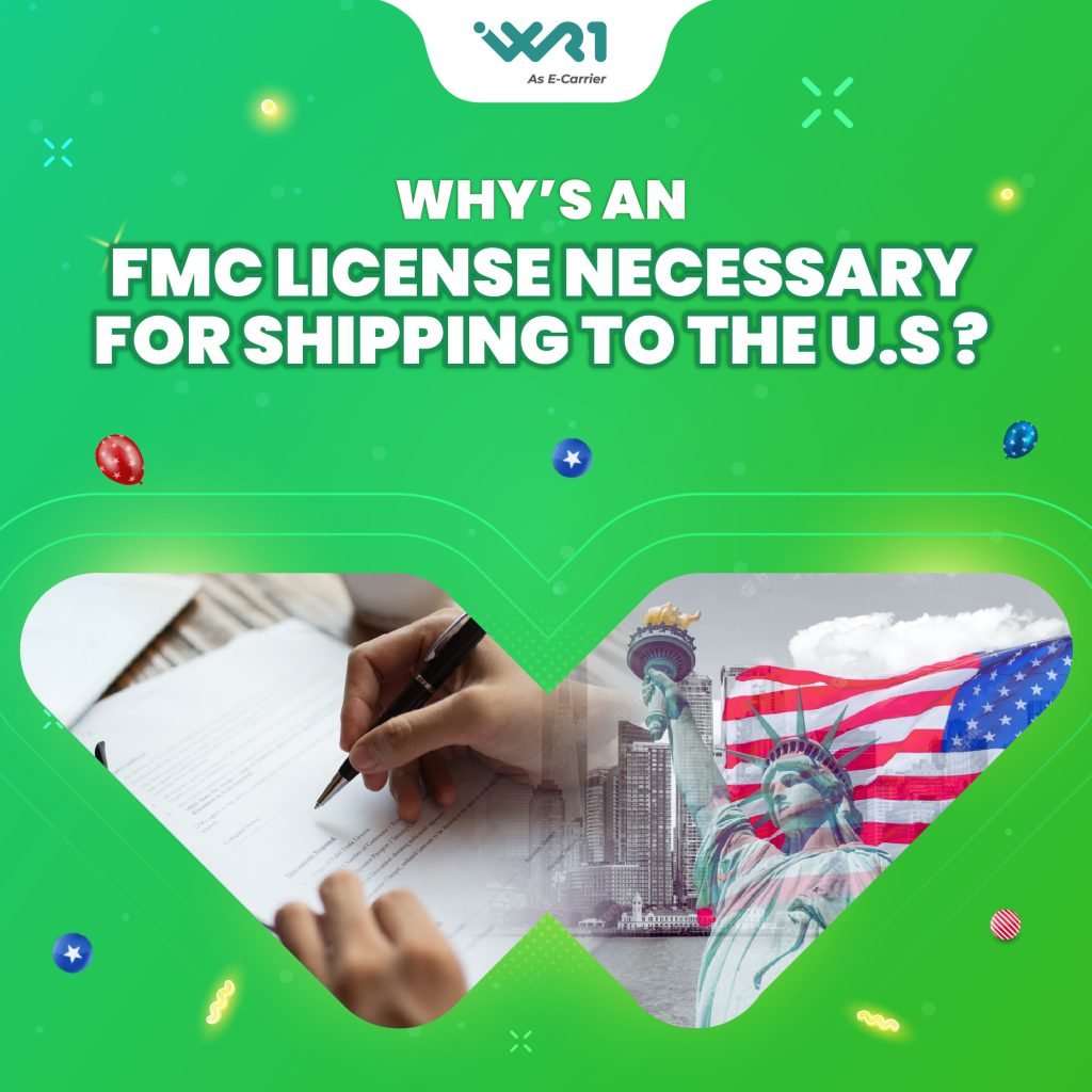 Why is an FMC license necessary for shipping to the US?