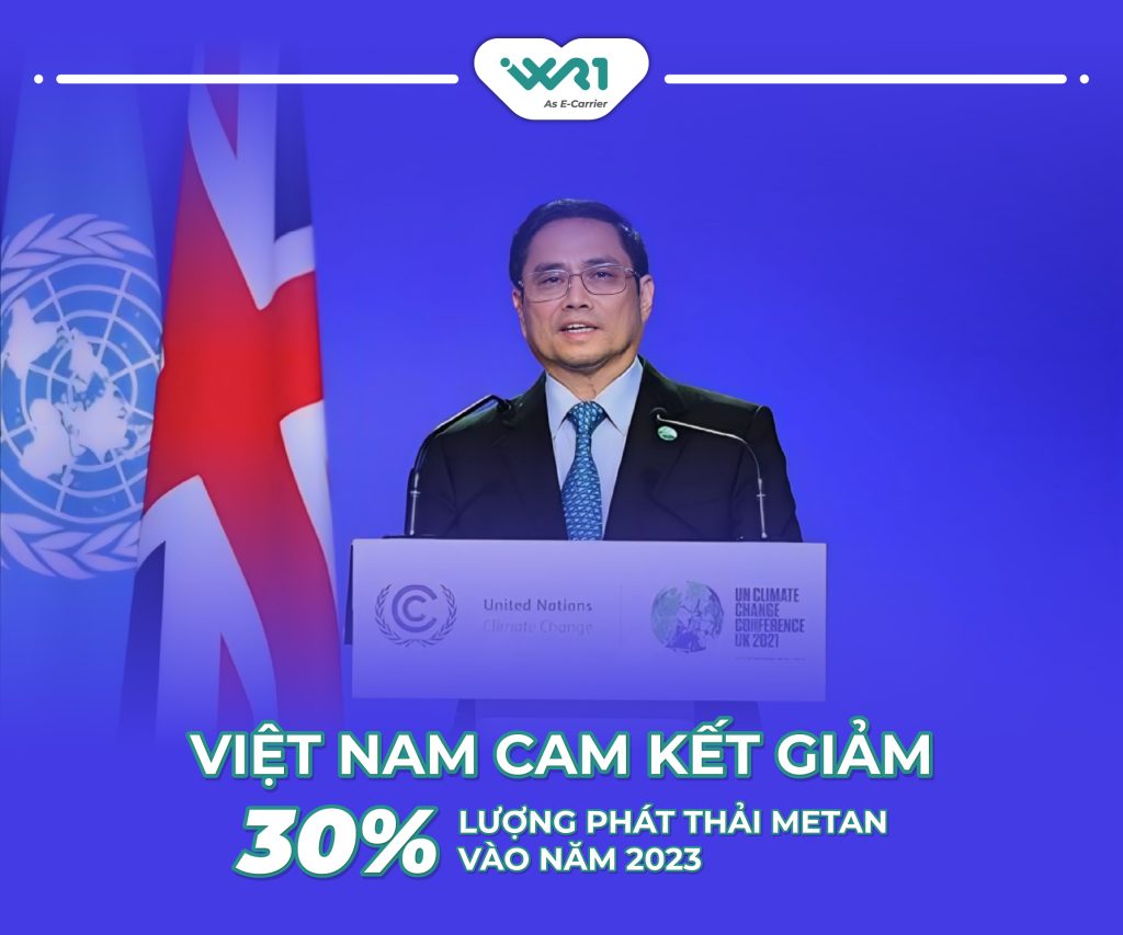 Việt Nam cam kết giảm 30% lượng phát thải Metan vào năm 2023