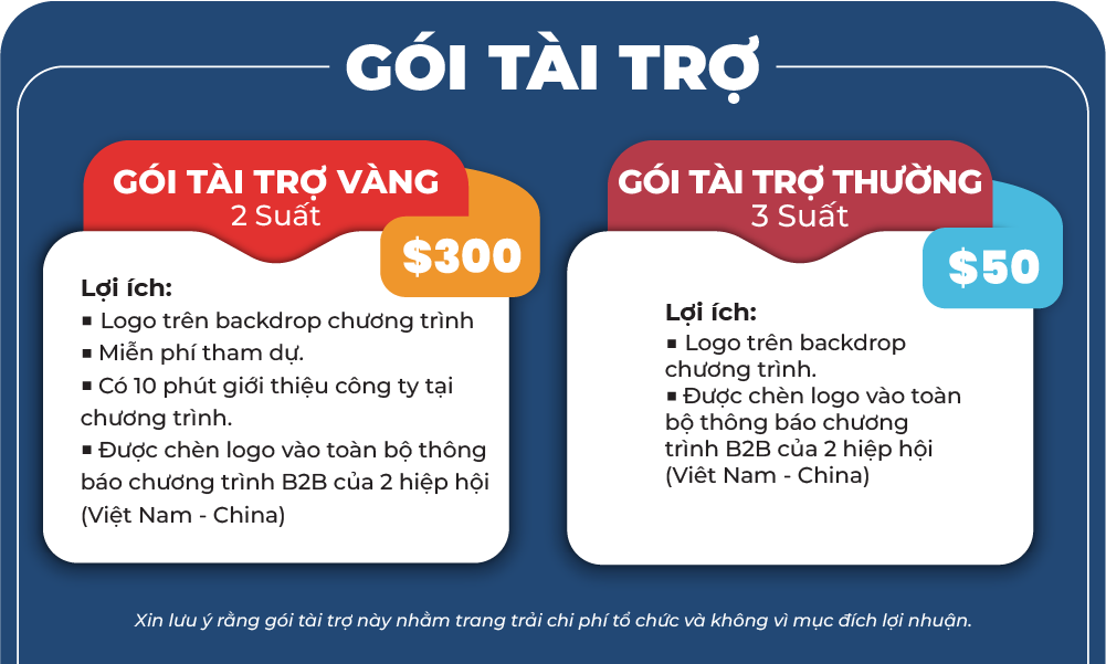 Gói tài trợ B2B Matching Online