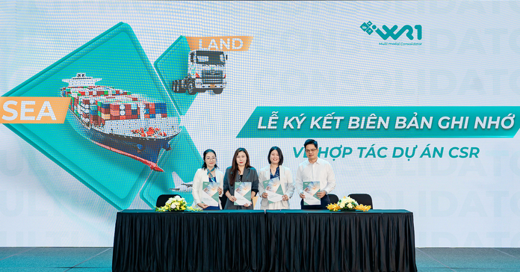 WR1 Freight ký kết MOU với các đối tác chiến lược logistics xanh tại sự kiện công bố thương hiệu.